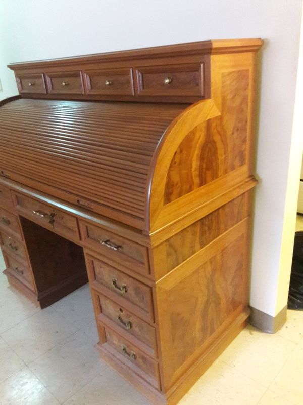 Vintage Roll Top Desk With Stone Inlay 325 For In Highland Falls Ny Offerup