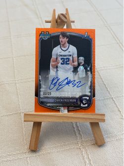 Bowman Chrome U Owen Freeman Orange Mojo Auto CREIGHTON