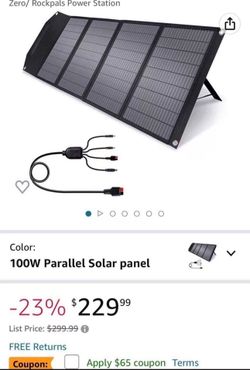 Upgraded 100WFoldable Solar Panel with Kickstand, Parallel Supported, ETFE Technology, USB-C, Portable Solar Panel Compatible with Jackery/Flashfish/