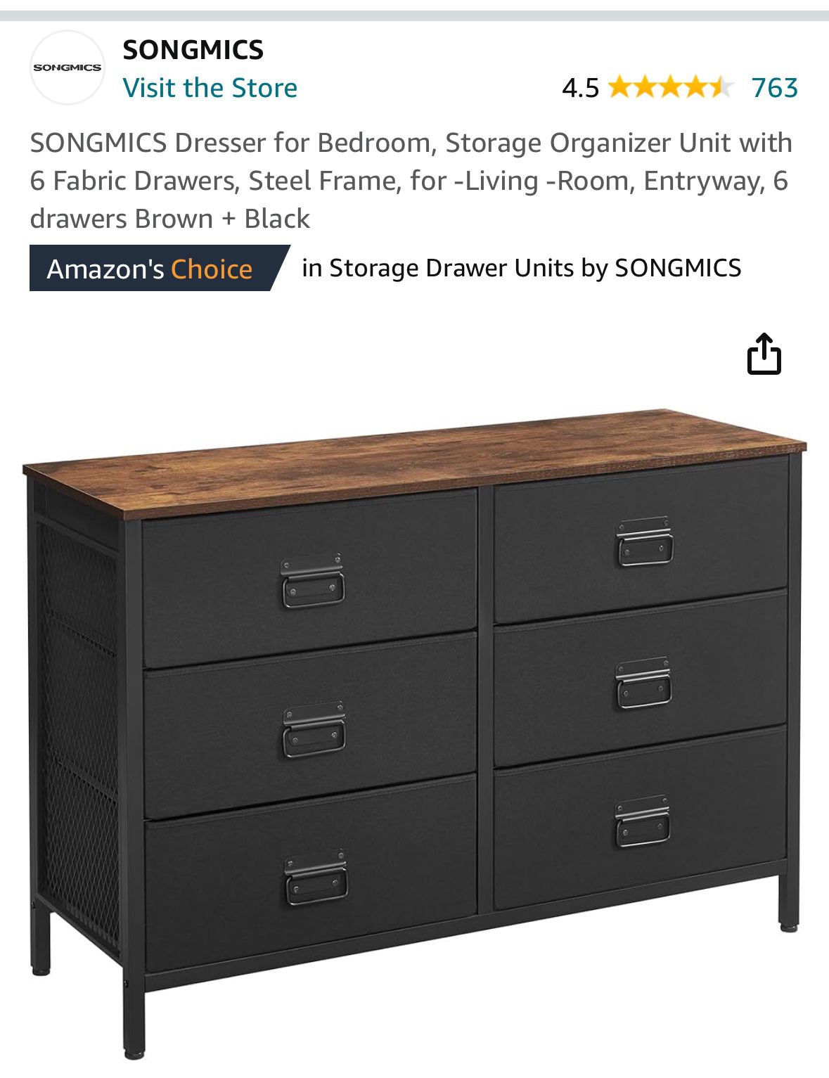 Six Drawer Amazon Dresser