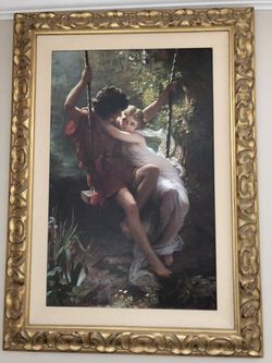 “Springtime” Canvas Paint Gold Frame