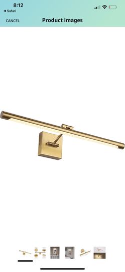 LED Boho Picture Light Fixtures, Full Metal Artwork Wall Lamp With Single Swing Arm, Hardwire Connection