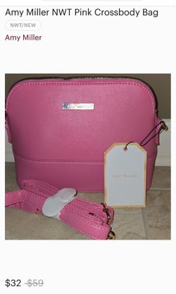 Amy Miller NWT Pink Crossbody Bag / New