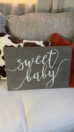 Sweet Baby Rustic Wood Sign