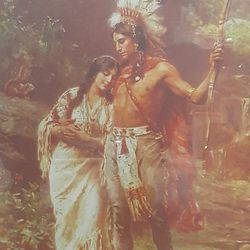 Indian Warrior With Wife 