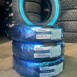 175 75 14 Gripmax Maxgrip Classic 40MM White Wall  Tires Set