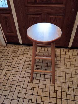 Wood stool 29 inches tall