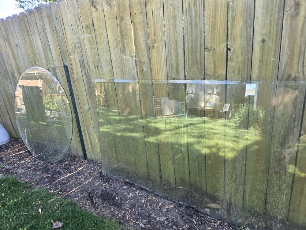Rectangle Glass Table Top. 6' X 42 Beveled Edge