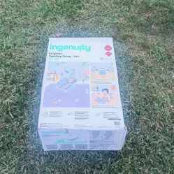 Ingenuity InLighten Motorized Vibrating Baby Swing, Swivel Infant Seat, Gray