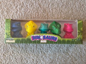 • Dinosaurs Toy Set 5-Count Colorful Plastic Figures NIB