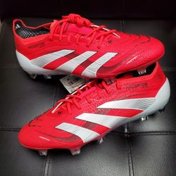 Adidas Predator Elite FG Lucid Red ID3882 M Sz 8 New From a Smoke Free Home
