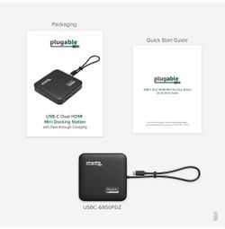 Plugable 7-in-1 USB-C DisplayLink Dock – Dual 4K HDMI