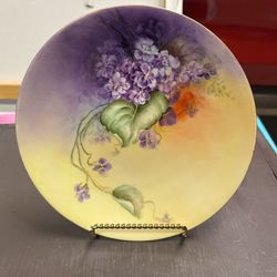 Hand Painted Plate With Stand