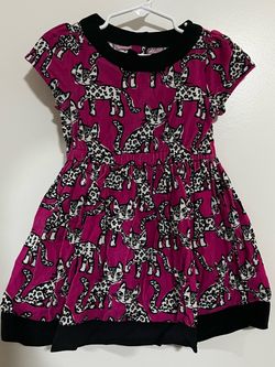 Girls 3T Magenta Cat Dress