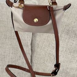 Cream Color Long Champ 