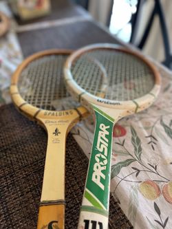 Wood tennis rackets