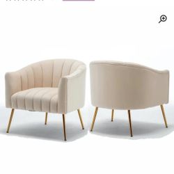 Set Of 2 Beige Sofa For Living Room Bedroom 