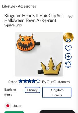 kingdom hearts Japan exclusive hair clips accessories NEW 