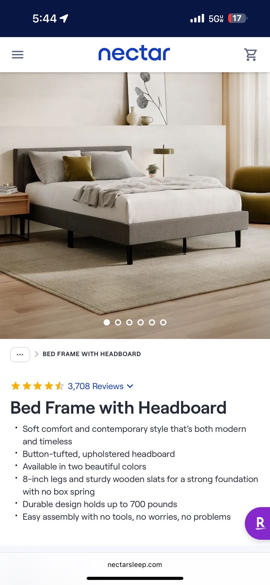 King Bed Frame With Headboard