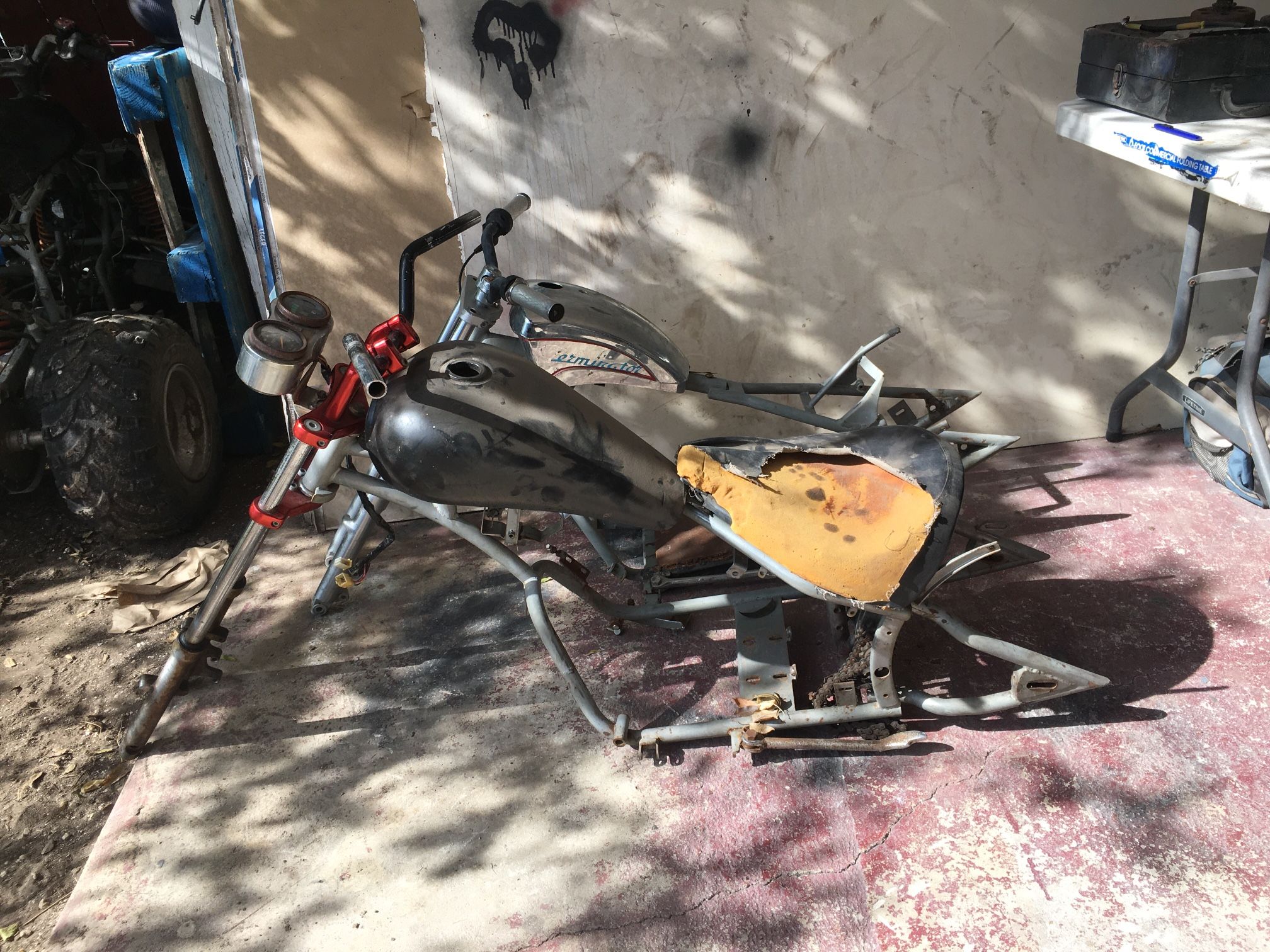 rolling mini bike frame