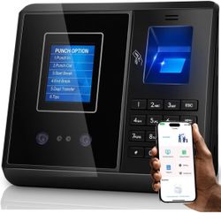 App-Based Time Clock, 5s Setup, Auto Break, Lunch & Overtime Rules, Local Data Storage, No Monthly Fees, Time Tracking System with10 IC Cards, Time Cl