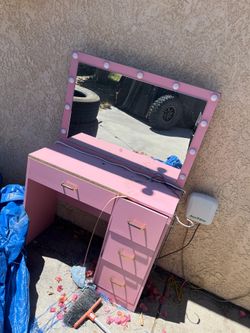 Pink vanity