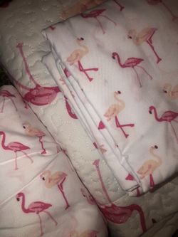 Flamingo king size bedding set