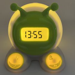 Mirari OK to Wake! Children's Alarm Clock & Night-Light Green Tested And Works!