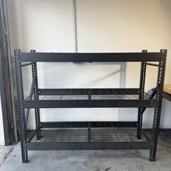 Husky 3 Tier 65”W Metal Shelf 