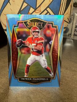 2020 Panini Select Premier Level Light Blue Prizm 61/99 Patrick Mahomes II
