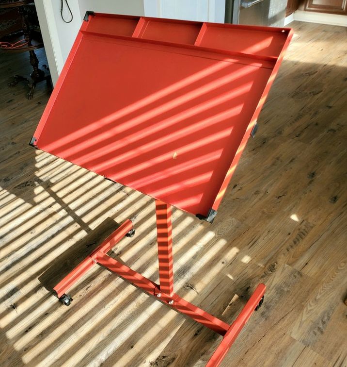 Red Metal Art Drafting Table