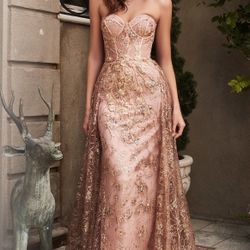 Size 10 Rose Gold Evening Gown 
