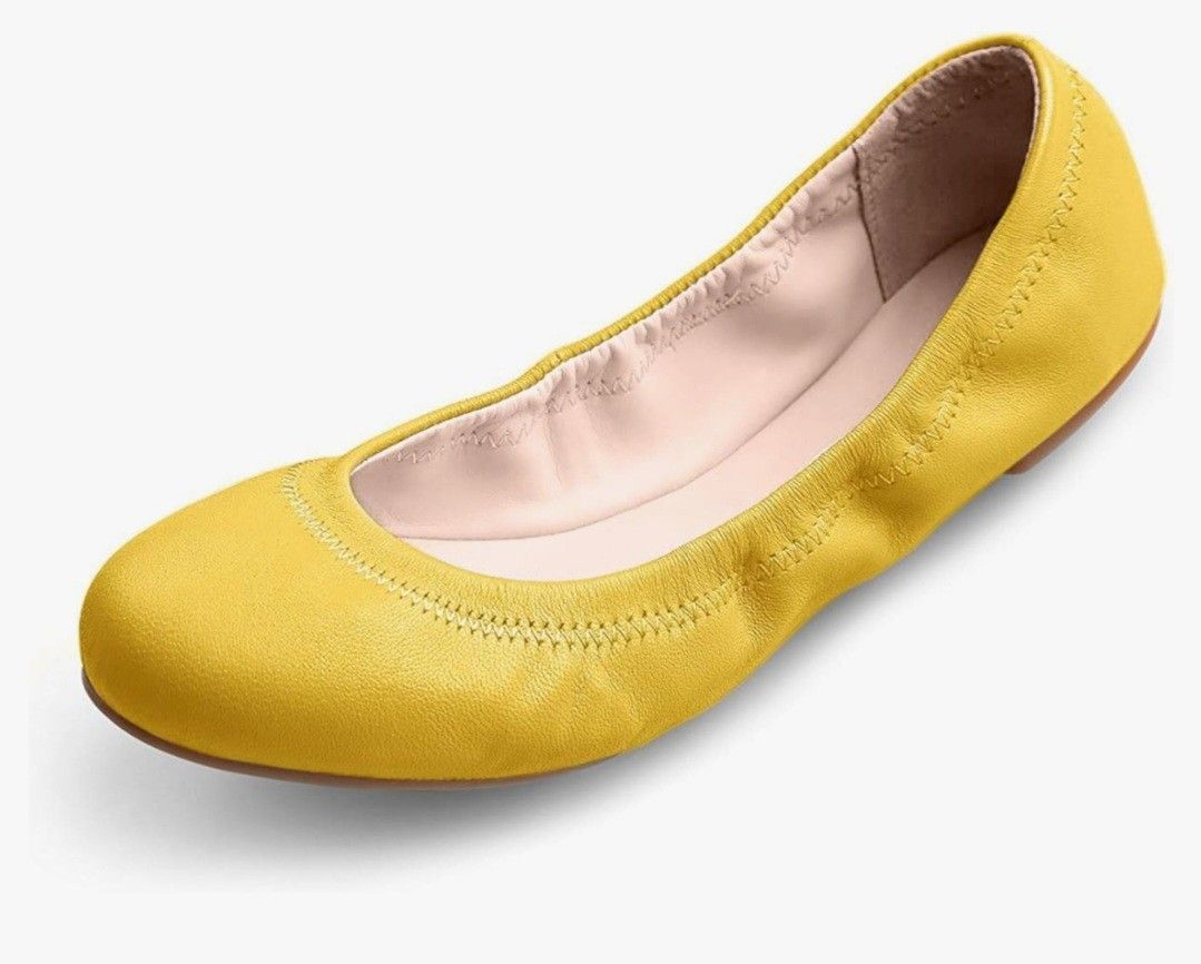 UVS Lambskin Ballet Flat Shoes