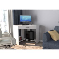 Roomsmart, Ideal Corner Desk, White Color