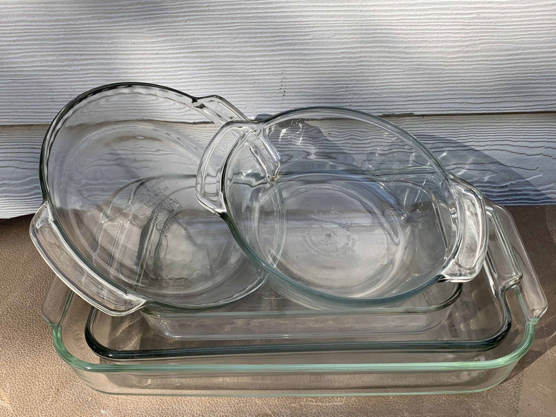 Pyrex Anchor Hocking clear glass Pan Baking Dishes