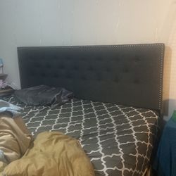 Grey Tufted Bed Frame 