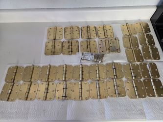 Previously used interior door hinges