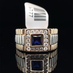 14KT Yellow Gold CZ Ring 8.31g Size 7-1/2 I-777