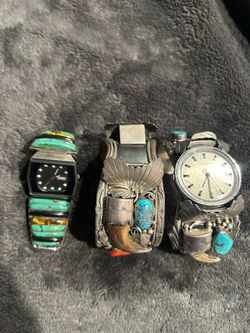 Vintage Native American Jewelry-Watch cuffs