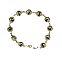 Evil eye Bracelet 10k Gold