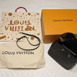 Louis Vuitton NeoNoe MM Black Monogram Empreinte Leather 2024 