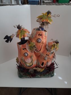 Vintage Motion Light Activated Pumpkin Truo With Lights And Sound