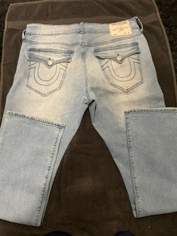 blue slim straight true religion