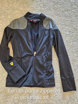 Ferrari Puma Zippered Black Jacket w/Pockets
