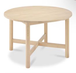 Best Choice Products 47In Round Solid Wood Dining Table Modern Farmhouse Table