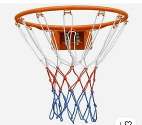 8085: [P4] New Rakon Basketball Double Spring Solid Rim And Net Wall Mounted 18''
