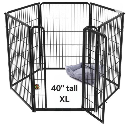 BRAND NEW 40" Tall Xl Heavy Duty Dog Playpen Indoor Outdoor FXW pet Fence Yard Gate Shapable Portable