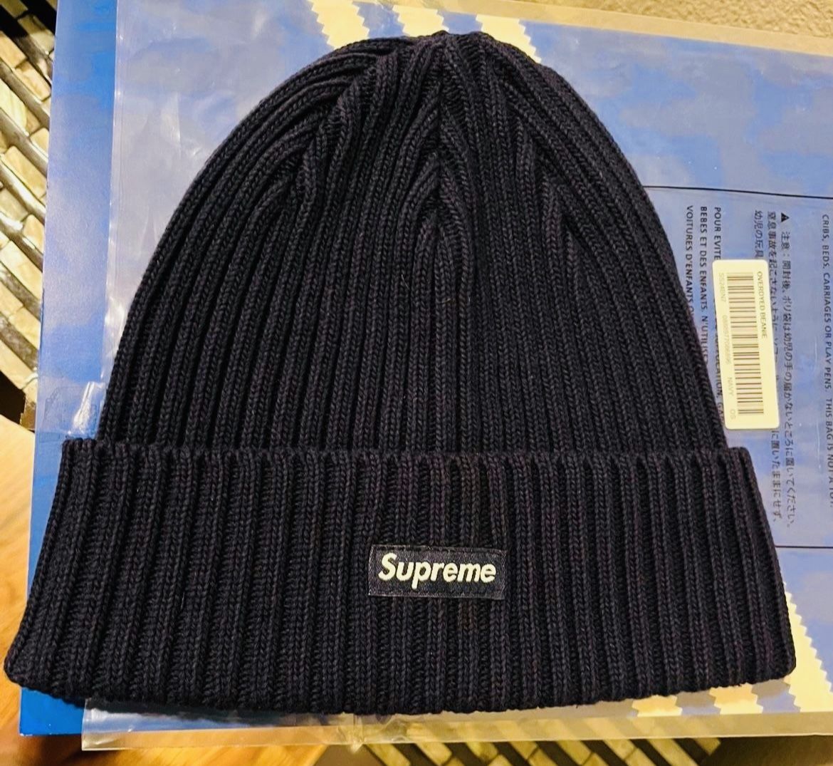 Supreme Overdyed Beanie Navy