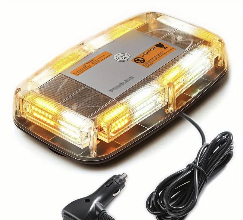 48 LED Rooftop, Strobe Light Bar Amber/White
