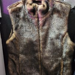 Fur Vest Lined With Silk With Pockets 